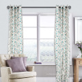 Panel with Grommets PrintingCurtain Fabric 100% Polyester Leaves Window Curtain